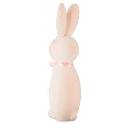 Easter Flocked Bunny Decor, Pink, 27 Inch, Way To Celebrate