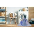 thumbnail image 2 of Ahgly Company Machine Washable Indoor Square Transitional Blue Area Rugs, 7' Square, 2 of 7