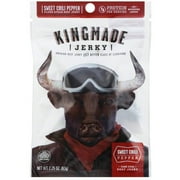 Kingmade Beef Jerky, Premium Flank Steak, Sweet Chili Pepper, 2.25 oz (Pack of 8)