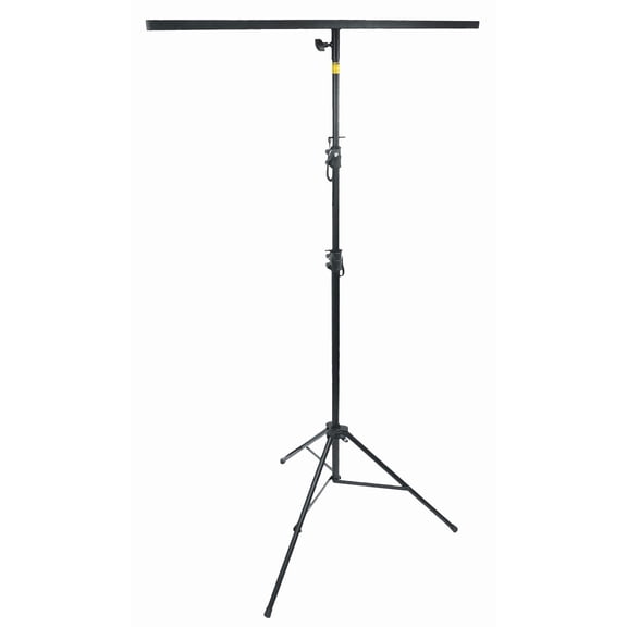 Rockville RVLS60 Portable Tripod DJ Lighting T-Bar Stand, 9 Ft Height, 60 lbs Capacity, Dual Telescopic Extensions with Safety Pins, Includes Padded Carrying Bag