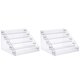 thumbnail image 1 of Estante de especias de acrílico organizador de condimentos en niveles para encimera gabinete despensa almacenamiento de cocina 5 niveles 2 piezas, 1 of 7