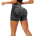 thumbnail image 6 of Womens Biker Shorts High Waist Booty Lifting Compression Athletic Shorts Grey, 6 of 6