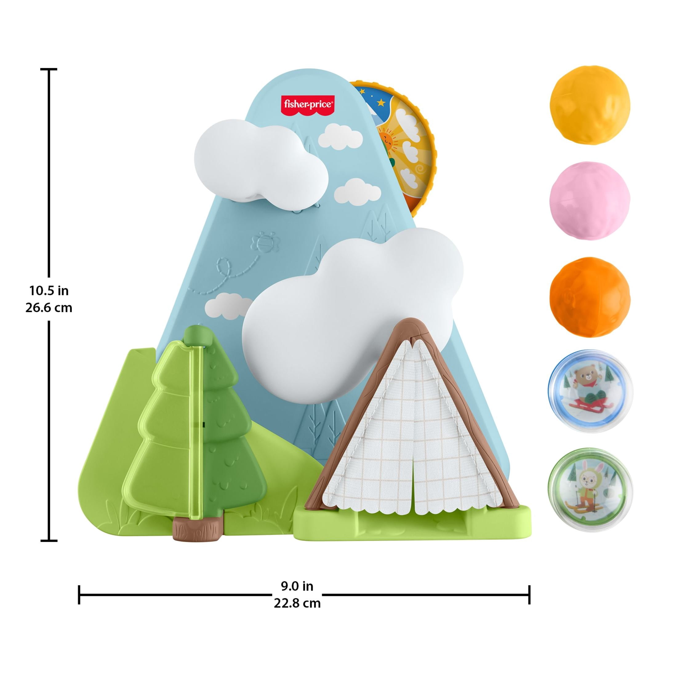 Fisher-Price Friendship Forest Ball Drop Mountain Developmental Activity Crawl Toy for Baby