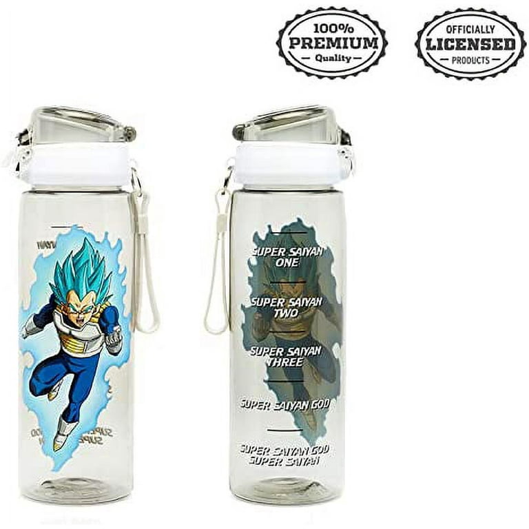  Dragon Ball Z Vegeta Shaker Bottle, 20 oz Sport Tumbler Bottle, Includes Blender Ball & Ounce Measurement, Features Vegeta, Officially  licensed