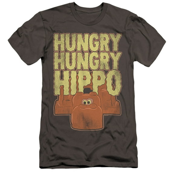 Hungry Hungry Hippos Hungry Hungry Hippo HBO S/S Adult 30/1 T-Shirt Charcoal