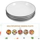thumbnail image 3 of 4 platos de porcelana para cena, bandeja pequeña de cerámica para servir postres, plato de acompañamiento con borde negro, plato de aperitivos para pasteles, tartas, aperitivos, ensaladas y almuerzos, 3 of 7