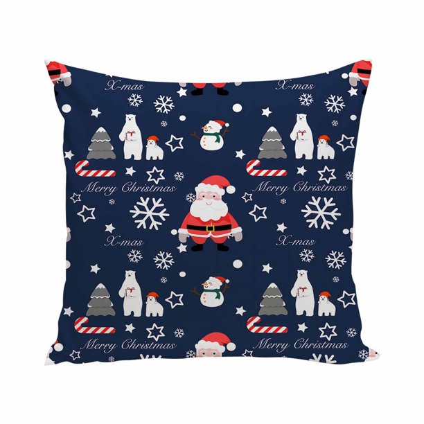 Descuentos Increíbles, Funda de almohada navideña, almohada para la cabeza, almohada para la cintura, almohada para el respaldo de la cama, funda de almohada para la casa de familia Akmoler