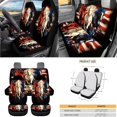 thumbnail image 2 of KUIFORTI Horse American Flag Car Seat Covers All-Season Protection Set of 15 Front Rear Seat Covers Car Air Vent Storage Organizer Breathable Anti Slip Universal Fit Cars SUV Trucks, 2 of 4