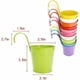 thumbnail image 2 of Macetas decorativas para balcón y jardín, macetas colgantes de hierro y metal, forma cónica de aspecto único con patrón sólido, soportes para plantas de hierro y metal duraderos con drenaje, para, 2 of 5