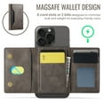 thumbnail image 3 of Allytechgroup Magnetic Compatible for iPhone 14 Plus Wallet Case, Detachable Cards Holder Wireless Charing Support Shockproof Protective Phone Cover for iPhone 14 Plus, Coffee, 3 of 9