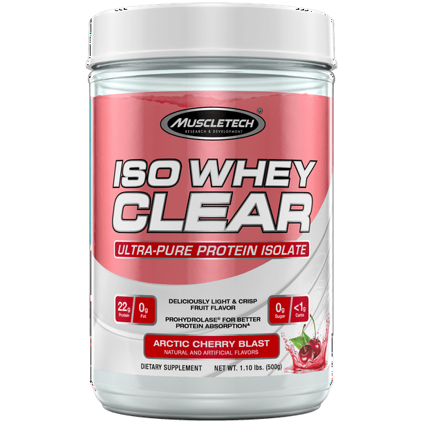 Iso Clear Hydrolyzed Protein Drink Mix Powder, Light and Refreshing, UltraPure Isolate (22g