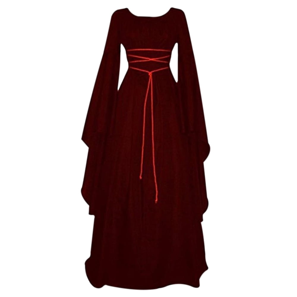 Renaissance Dresses For Women Medieval Costume Irish Long Over Dress ...