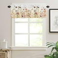 thumbnail image 5 of Thanksgiving Floral Valance Curtains Fall Leaves Bird Window Curtains for Home Living Room Decor, Autumn Flower Plant Leaf Kitchen Valances Rod Pocket Drapes Short Curtain 54x18in 1 Panel, 5 of 5