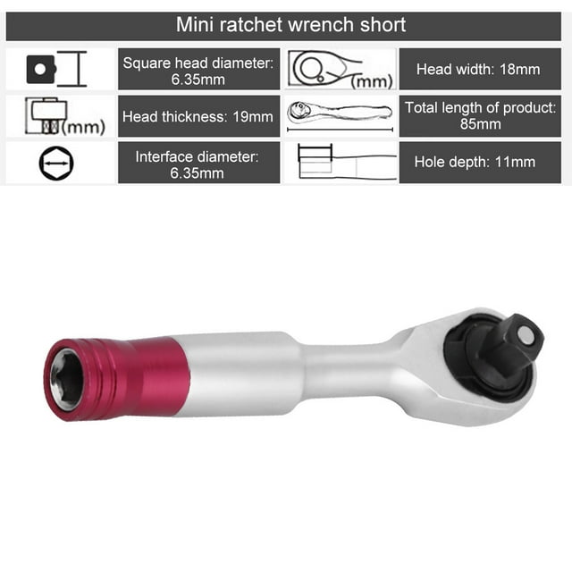 Ratcheting Wrench,Mini 1/4 Inch Rachet Torque Rachet Wrench Mini Ratchet Wrench Rapid Response