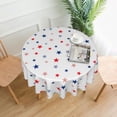 thumbnail image 5 of 4th of July Table Cover Round Tablecloth 60 Inch America Memorial Day 250 Years of Freedom 1776-2026 Patriotic Circular Table Cloth Machine Washable Waterproof Fabric(A), 5 of 9