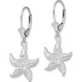 thumbnail image 3 of Sterling Silver Romantic, Glamorous, Alluring 36.48 Mm 16.94 Tone De-Ani Rhodium-Plated Polished Starfish Leverback Earrings, 3 of 5