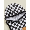thumbnail image 6 of Musuos Baby Boys Hooded Jumpsuit 3M 6M 12M 18M Checkerboard Pocket Sleeveless Hoodies Romper Summer Clothes for Infant, 6 of 10