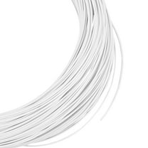 50m White Millinery Wire 1mm Diameter PVC Covered Iron Stem Wires for DIY Sewing Supplies