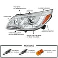 thumbnail image 3 of Spec-D Tuning LED Chrome Projector Headlights Compatible with 2013-2015 Chevy Malibu, Left + Right Pair Headlamps Assembly, 3 of 5