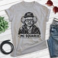 thumbnail image 2 of MC Squared Einstein T-shirt, Unisex Women's Men's Shirt, Funny Albert Einstein Genius Rapper Hip Hop, Heather Gray, 3X-Large, 2 of 6