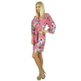 thumbnail image 4 of Bimba Women Short Cotton custom Robe Floral Print Bridesmaid Getting Ready Wrap Cover Up, 4 of 6