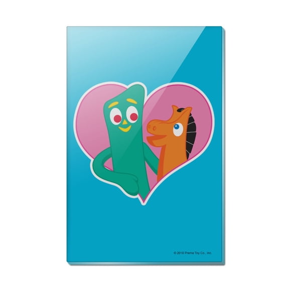 Gumby Pokey BFFs Best Friends Forever Rectangle Acrylic Fridge Refrigerator Magnet