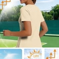 thumbnail image 6 of Women's Solid Short Sleeve Ice Silk Elastic Workout Tops Sun Protection Shirts Gym Hiking Running Yoga Clothes, 6 of 7