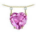 thumbnail image 2 of Star K� Heart Shape 8mm Created Pink Sapphire Stackable Mothers Pendant, 2 of 9