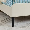 thumbnail image 4 of YYAo Futon Sofa Bed, Futon Couch, Full Size Upholstered Platform Bed Frame with 2 Storage Drawers, Beige, 4 of 12