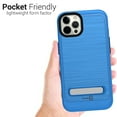 thumbnail image 3 of CoverON For Apple iPhone 13 Pro Max Case, Slim Metal Kickstand Rugged Dual Layer Phone Cover, Blue, 3 of 8