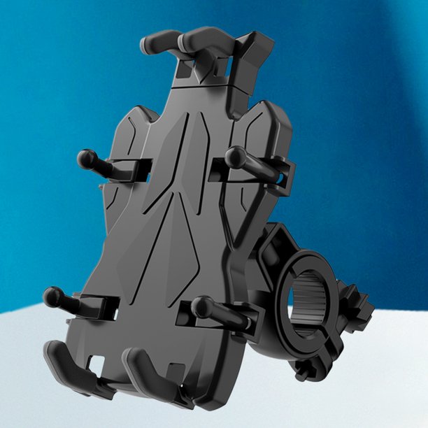 Soporte para teléfono de bicicleta Soporte para teléfono móvil con rotación de 360 grados (manillar negro)