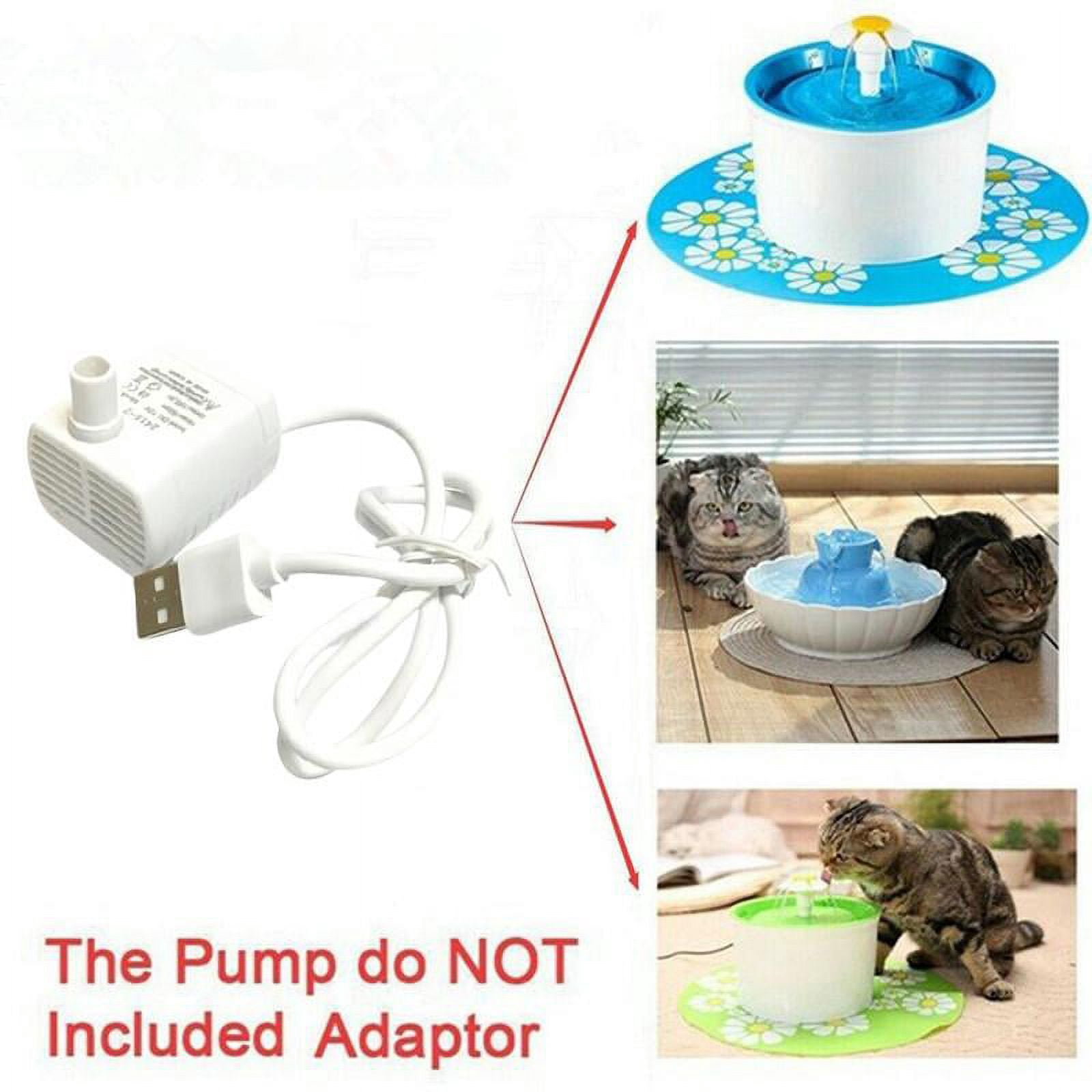 2x Pump, Cast Fountains Pump, Drinking Fountains Cat Water Dispenser Replacement, Fish Tank , Water Circulation