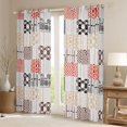 thumbnail image 2 of Feelyou Chic Buffalo Patchwork Curtains Pack of 2 (42x84 Each), Checkered Plaid Curtains Blackout, Modern Simple Style Bedroom Curtains, Blackout Curtains Room Decor, 2 of 6