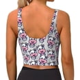 thumbnail image 2 of Bixox Women's Baby Cow Pattern Fitness Navel Tank Top U-Back Yoga Tank Top Sweatshirt Sports Bra, 2 of 5