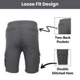 thumbnail image 3 of 3-Pack Women’s Flex Cargo Shorts with Elastic Waistband and Drawstring – Comfortable Fit with 6 Pockets and Stretch Fabric (S-2XL), 3 of 5