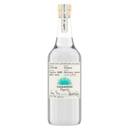 Casamigos Blanco Tequila, 750 ml, 40% ABV, 1 Glass Bottle