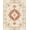 Rust Orange Red Ivory, Pattern 1, variant on Design&I 8'x10' Washable Area Rug Extra Large Skid-Resistant Low Profile Distressed Scroll Border Traditional Patterned Hippie Vintage Orange Playful for Living Room, Family