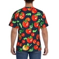 thumbnail image 3 of Vsdgher Tomatoes Print Men's Dry Fit Mesh Athletic Shirts Moisture Wicking Tennis T-Shirt Tops, 3 of 9