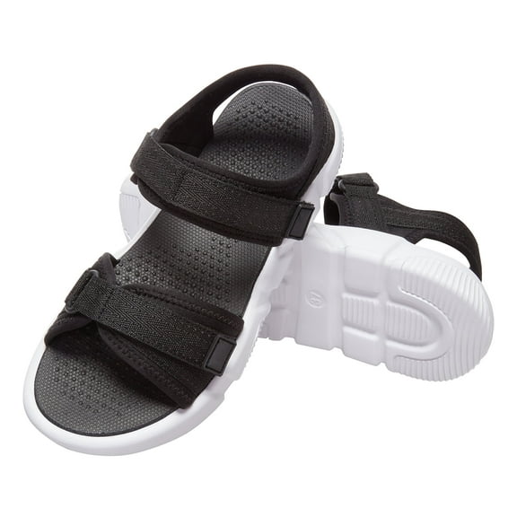 OutPro Womens Hiking Sandals Outdoor Lightweight Footbed Sandals Fashion Platform Beach Shoes Female Athletic Walking Sandals Black