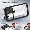 thumbnail image 4 of Hootek Clear Case Compatible with iPhone 16 Promax, Sliding Lens Cover Protector, Transparent Phone Case with Colored Frame, Shockproof and Scratch-Resistant Acrylic Back iPhone 16 Promax, 4 of 7