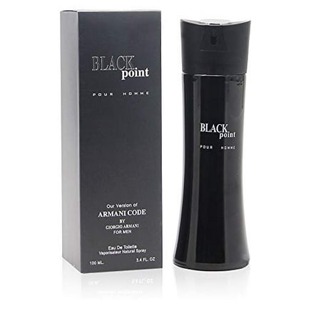 BLACK POINT, Eau de Toilette Spray for Men, Perfect Gift, Refreshing, Daytime and Casual Use, for all Skin Types, 3.4 Fl