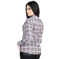 thumbnail image 3 of Women&rsquo;s Black/White Plaid Print Long Sleeve Western Shirt 'El Se&ntilde;or de los Cielos' 44720, 3 of 3
