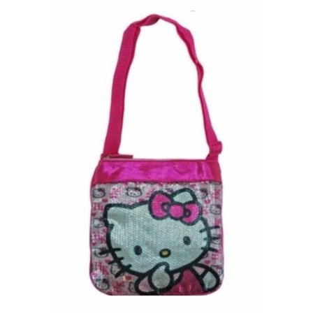 Hello Kitty Signature Sparkle Kitty Crossbody Passport Bag 9"x 8-1/4"