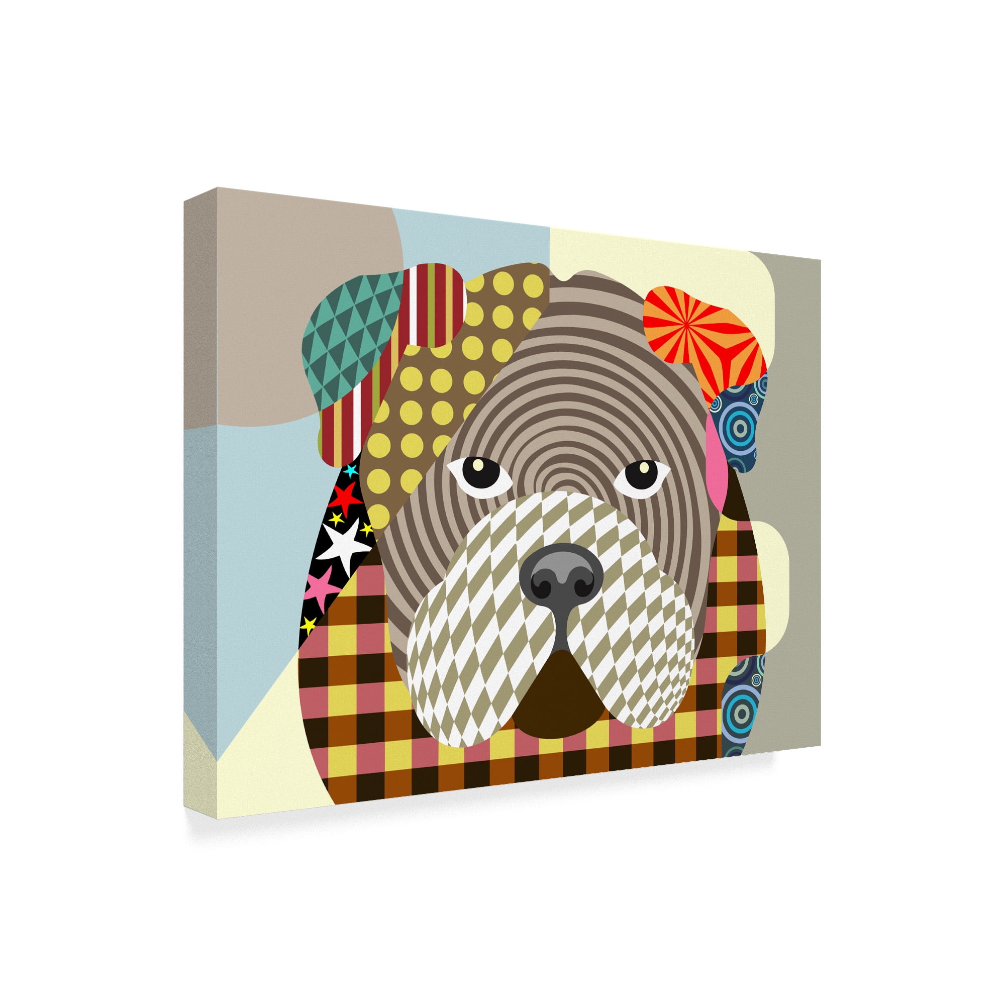 Trademark Fine Art 'English Bulldog' Canvas Art by Lanre Adefioye