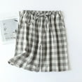 thumbnail image 2 of TIWEKE Men Pajama Shorts,Mens Home Clothes Home Pants Washable Cotton Grey,XL, 2 of 4
