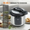 thumbnail image 2 of 8QT 16-in-1 Multi Electric Pressure Cooker, Non-Stick Stainless Steel Multi-Cooker for Yogurt Maker, Slow Cook, Sauté, Cake, & Warmer, 8 Quarts, 2 of 5
