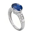 thumbnail image 2 of Sterling Silver with Blue Sapphire and White Diamond Vintage Ring, 2 of 3