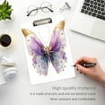 thumbnail image 3 of Wobogo Pastel Butterfly Acrylic Writing Pad Gold Clip Stardard Size A4 Office Decorative for Students Workers 12.5×9in, 3 of 10