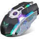 thumbnail image 1 of Rechargeable 2.4G Wireless Gaming Mouse with USB Receiver and RGB Backlit Colors for Laptop, PC Computer and Macbook (600mAh Lithium Battery) (Black), 1 of 5