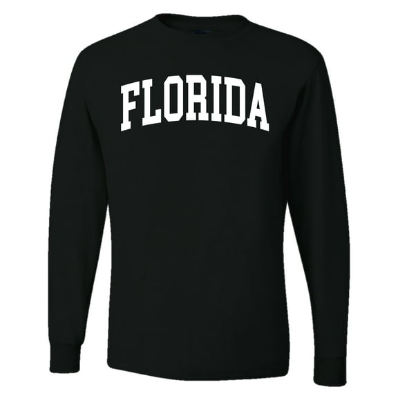 Wild Bobby State of Florida College Style Men Long Sleeve Shirt
